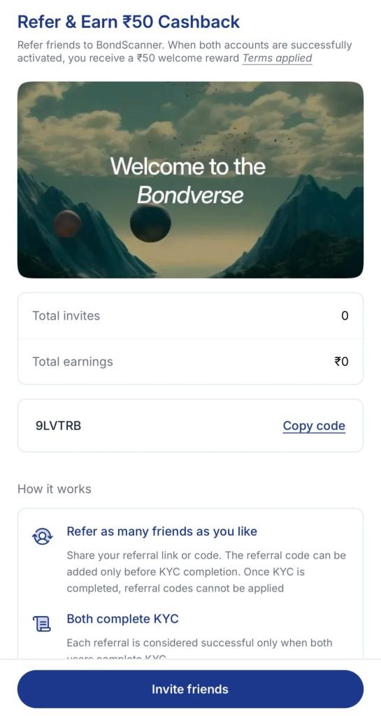 BondScanner Referral Code